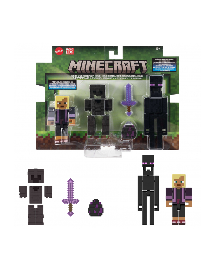 Minecraft Figurki podstawowe 2-pak End Conqueror Kai JCN53 MATTEL główny