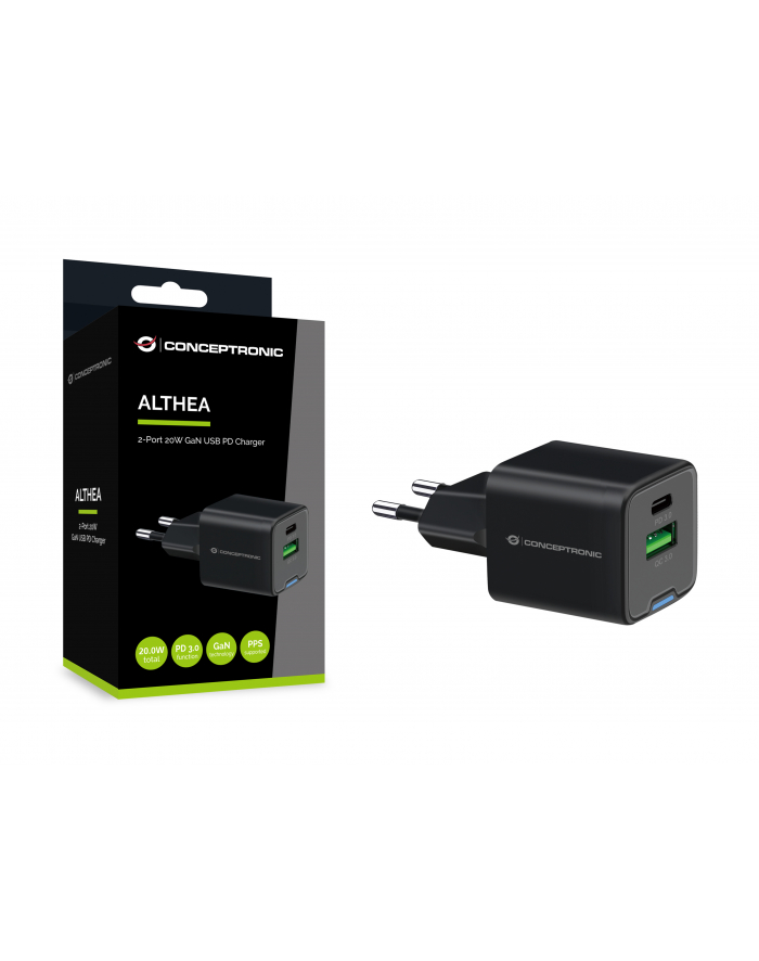 Conceptronic ALTHEA15B 2-Port 20W GaN USB PD Charger główny