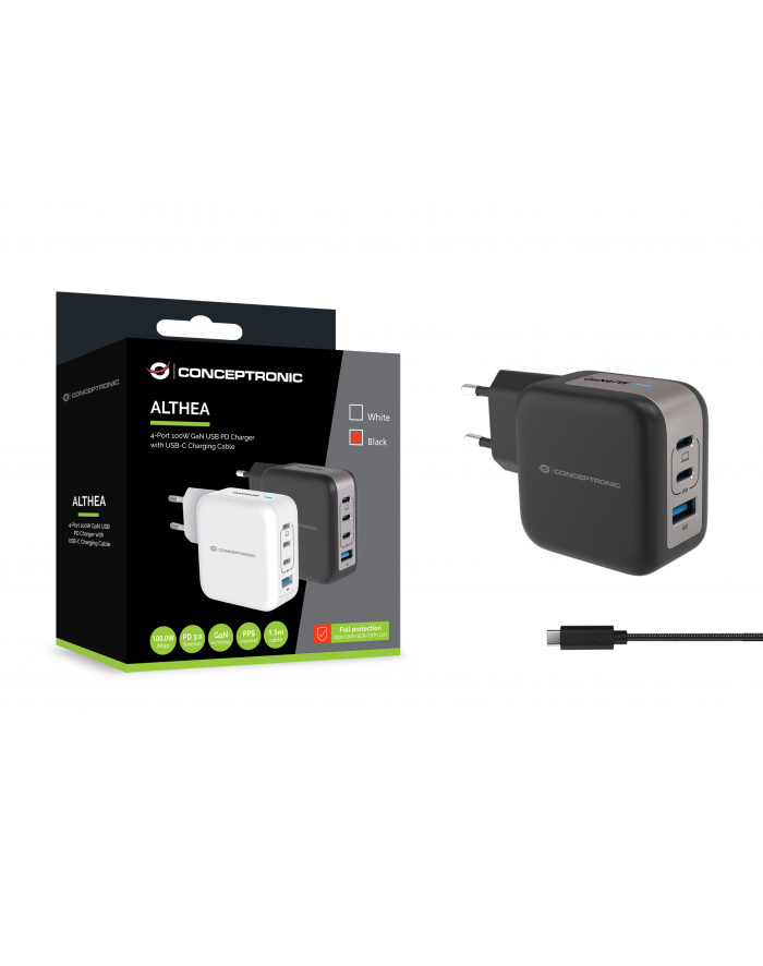 Conceptronic ALTHEA18B 4-Port 100W GaN USB PD Charger główny