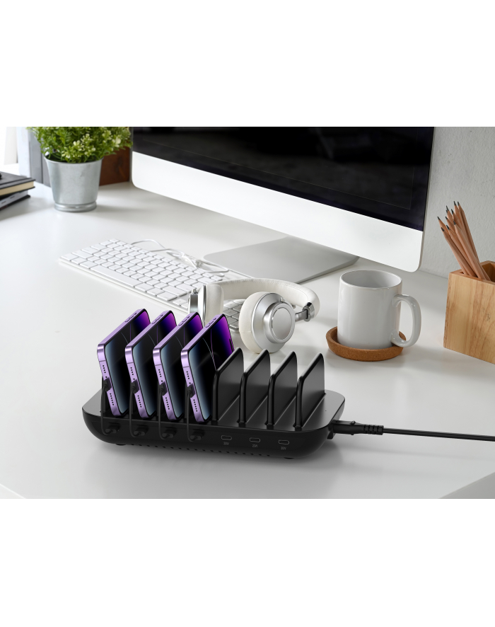 Conceptronic OZUL07B 160W 7-Port Charging Station główny