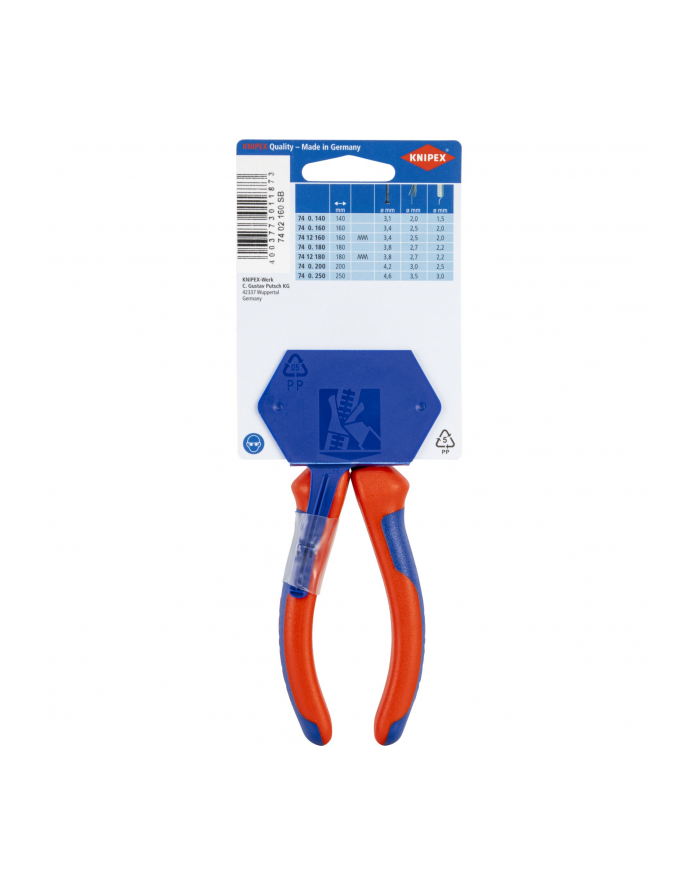 KNIPEX Kraft-Seitenschneider 160 mm, Comfort Griffe główny