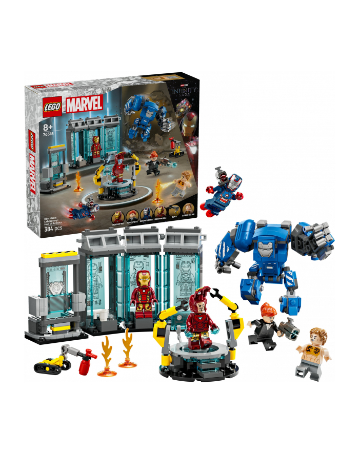 LEGO Marvel Super Heroes 76315 Laboratorium Iron Mana: Zbrojownia główny