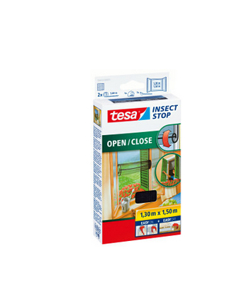 Tesa Fliegengitter open/close 1,3x1,5m czarny Klettband
