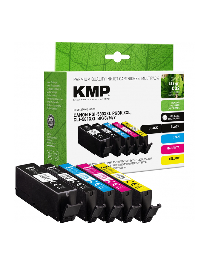 KMP Multipack kompatibel mit Canon PGI-580/CLI-581 BKCMY XXL główny