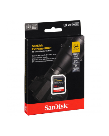 SanDisk ExtremePRO SDXC V90 64GB 300MB UHS-II  SDSDXDM-064G-GN4IN