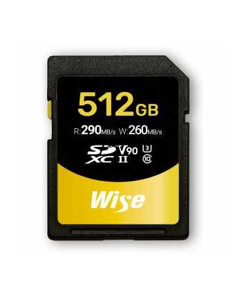Wise SDXC UHS-II V90       512GB R:290MBs / W:260MBs   WI-SD-N512