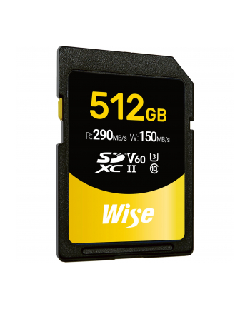 Wise SDXC UHS-II V60       512GB R:290MBs / W:150MBs   WI-SD-S512