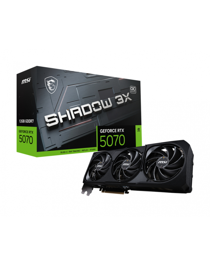 msi Karta graficzna GeForce RTX 5070 12G SHADOW 3X OC GDDR7 192bit HDMI/DP główny
