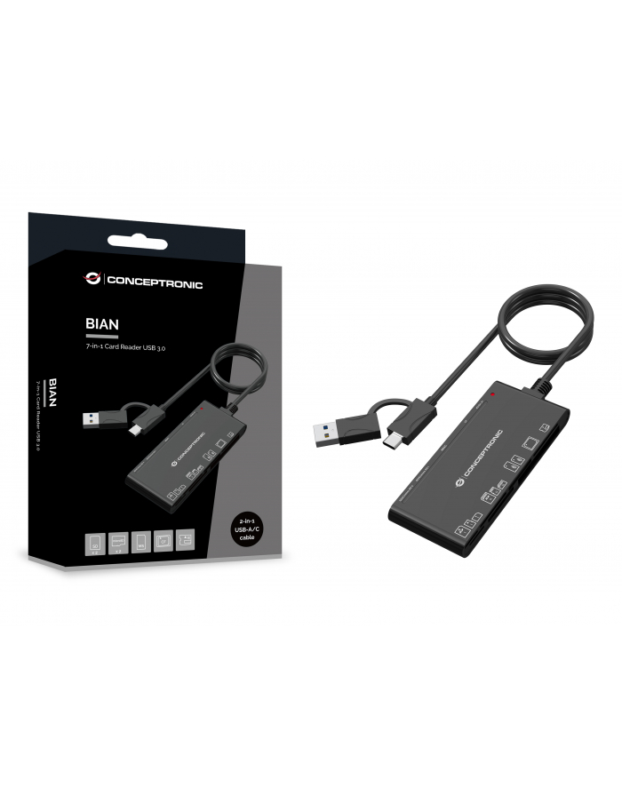 Conceptronic BIAN10B 7-in-1 Card Reader USB 3.0 główny