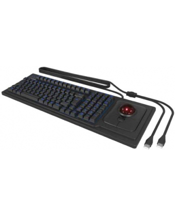 KeySonic KSK-8202ELU-T Full-Size Tastatur mit Trackball