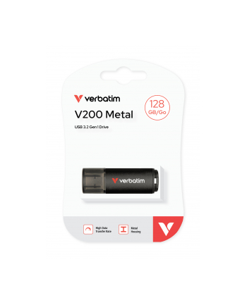 Verbatim V200 Metal USB3.2 128GB Aluminium,  r/w 80/200MBs  30212