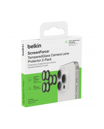 1x2 Belkin Kameralinsenschutz TempGlass iPhone 15Pro/15ProMax