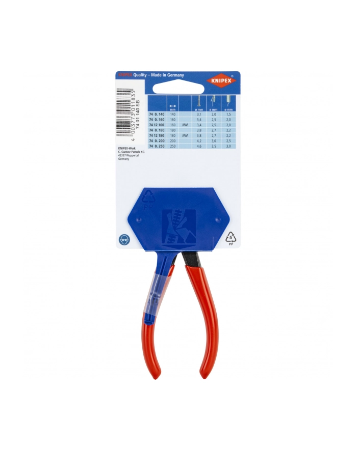 KNIPEX Kraft-Seitenschneider 140 mm, Kunststoff überzogen główny