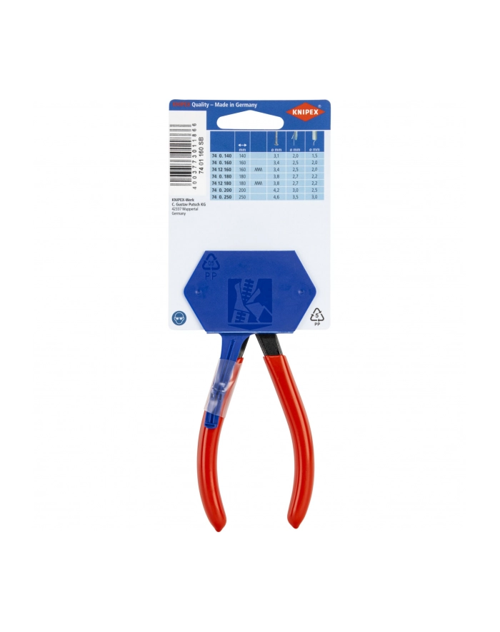 KNIPEX Kraft-Seitenschneider 160 mm, Kunststoff überzogen główny