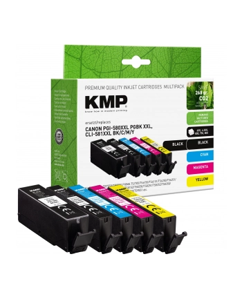 KMP Multipack kompatibel mit Canon PGI-580/CLI-581 BKCMY XXL nr 1