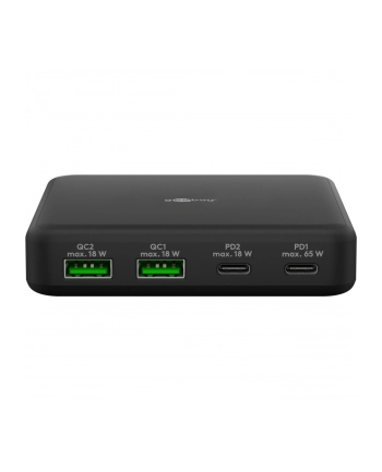 Goobay Wieloportowa ładowarka biurkowa Usb-c Pd GaN (65 W) czarny