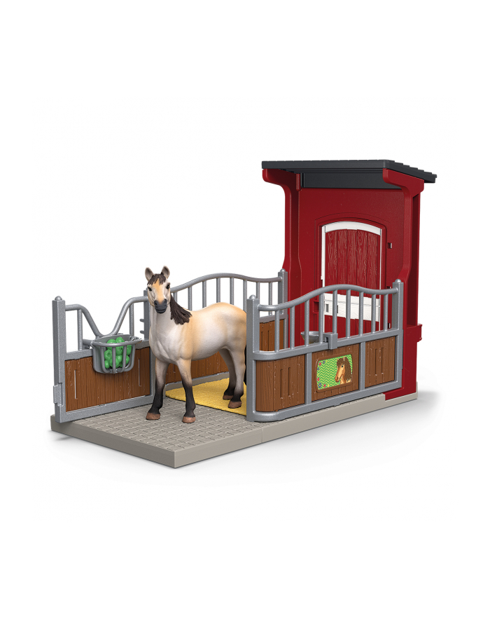 Schleich 42724 Zestaw Boks dla kucyka z klaczą Mustanga Farm World główny
