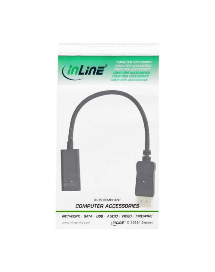 INLINE ADAPTER AV  DISPLAYPORT - HDMI CZARNY (17198C) główny