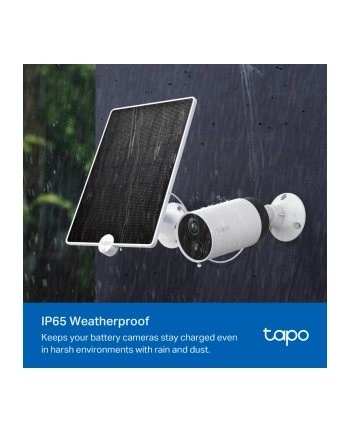 tp-link Panel słoneczny Tapo SPEC: 5.2V 4.5W                        FEATURE: Non-Stop Power, Works with Tapo Battery Camera, 4m Charging Cable,   360 stopni  Ad