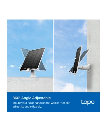 tp-link Panel słoneczny Tapo SPEC: 5.2V 4.5W                        FEATURE: Non-Stop Power, Works with Tapo Battery Camera, 4m Charging Cable,   360 stopni  Ad