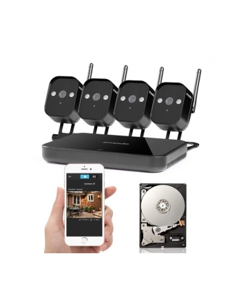 Zmodo Zestaw Do Monitoringu Wideo 720P Wifi Mini Nvr 4 Ip Cam 1Tb Hdd (0889490007467) (ZMODO0889490007467) nr 1