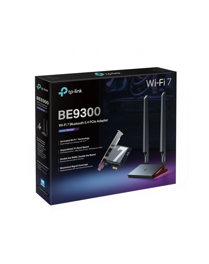 tp-link Karta sieciowa Archer TBE550E BE9300 Tri-Band Wi-Fi 7 Bluetooth PCI Express Adapter główny