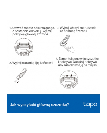 tp-link Zestaw szczotek i filtrów do Robota odkurzającego Tapo SPEC: Main Brush  ×1, Side Brush  ×2, HEPA Filter  ×2