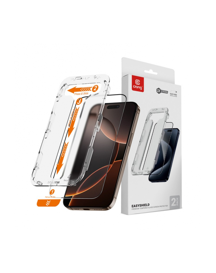 crong Szkło hartowane EasyShield 2-Pack - iPhone 16 Pro Max (2 sztuki) główny