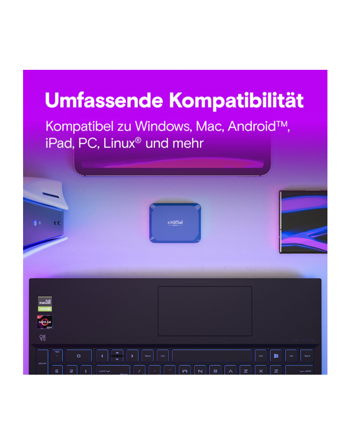 crucial Dysk zewnętrzny SSD X10 2TB USB-C 2100MB/s główny