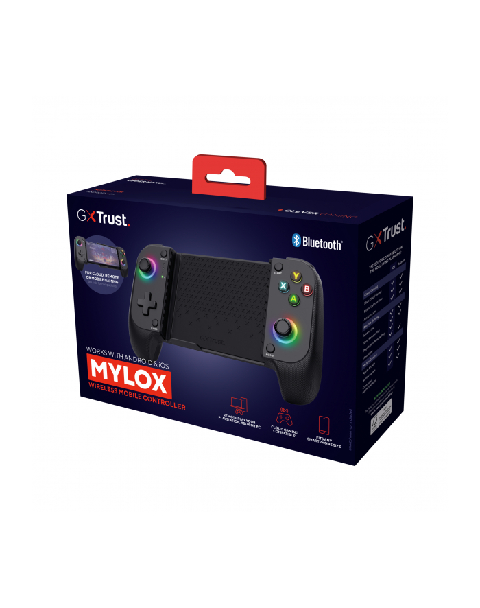 trust Kontroler bezprzewodowy GXT 735 Mylox System Android iOS czarny główny