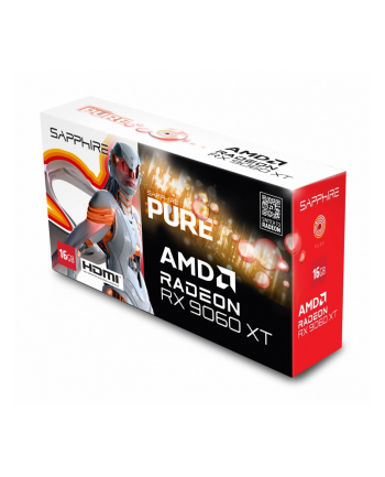 sapphire technology Karta graficzna Radeon RX 9060 XT PURE 16GB GDDR6 128bit DP/2HDMI