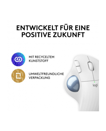 logitech Mysz Ergo M575S Wireless Trackball Białawy