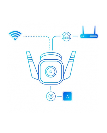 tp-link Kamera Outdoor Security Wi-Fi                          SPEC: 2K (2304x1296), 2.4 GHz, 2T2R, 2 × External Antennas, 1 × Ethernet Port FEATURE