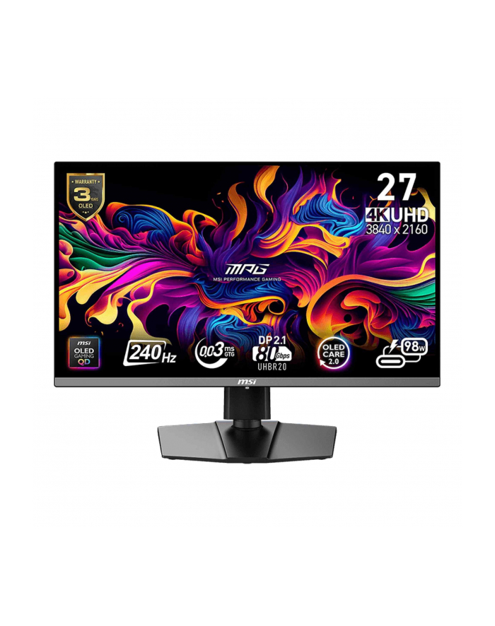 msi Monitor MPG 272URX QD-OLED LED/UHD/FLAT/240Hz/26.5cala/Black główny
