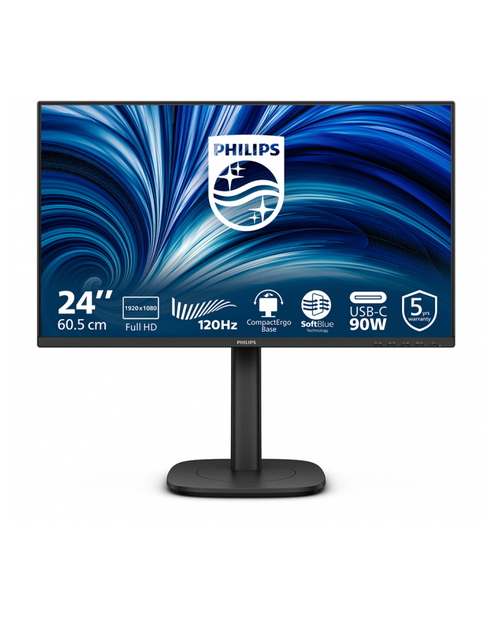 philips Monitor 24B2U3301 23.8 cala IPS 120Hz HDMI DP RJ45 USB-C Pivot Głośniki główny