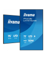 iiyama Monitor 75 '' LH7575UHS-B2AG,24/7,IPS,ANDROID.11,4K,  WiFi,         iiSignage2, FailOver, EShare, 24/7, full daisy chain - nr 18