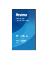 iiyama Monitor 75 '' LH7575UHS-B2AG,24/7,IPS,ANDROID.11,4K,  WiFi,         iiSignage2, FailOver, EShare, 24/7, full daisy chain - nr 21