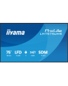 iiyama Monitor 75 '' LH7575UHS-B2AG,24/7,IPS,ANDROID.11,4K,  WiFi,         iiSignage2, FailOver, EShare, 24/7, full daisy chain - nr 27