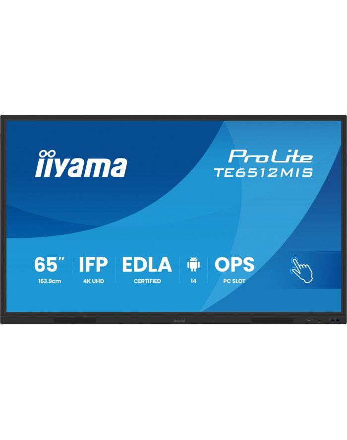 iiyama Monitor 65 '' TE6512MIS-B4AG  40pkt,IPS,4K,24/7,7H, ANDROID 14, RK3576, 8/128GB, EDLA, Essential główny