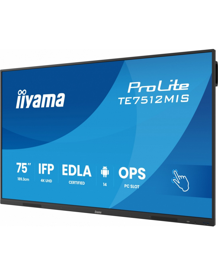 iiyama Monitor 75 '' TE7512MIS-B4AG  40pkt,IPS,4K,24/7,7H,                ANDROID 14, RK3576, 8/128GB, EDLA, Essential główny