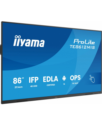 iiyama Monitor 86 '' TE8612MIS-B4AG  40pkt,IPS,4K,24/7,7H,                ANDROID 14, RK3576, 8/128GB, EDLA, Essential