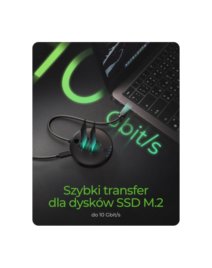 icybox Stacja klonująca+dockująca dla 2xNVMe M.2SSD IB-1612MCL-C31 główny