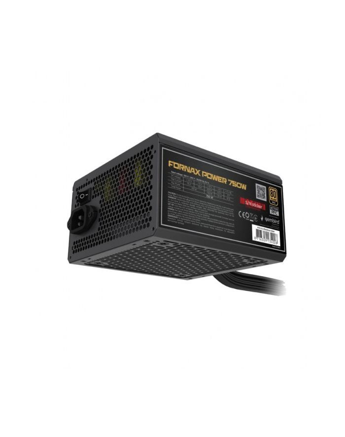 gembird Zasilacz komputerowy Fornax Power 750W 80+Bronze aktywny PFC 120mm wentylator główny