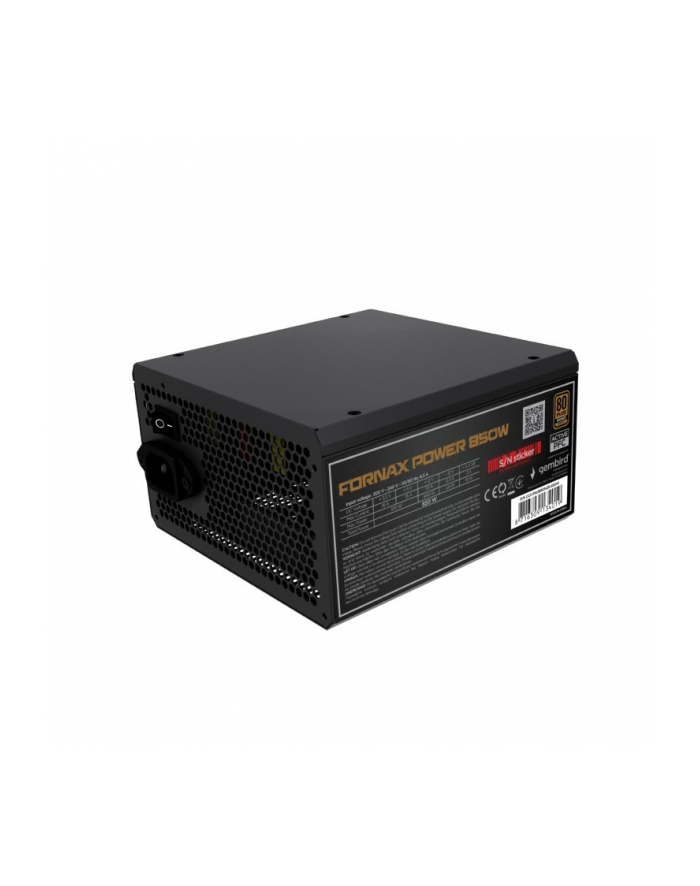 gembird Zasilacz komputerowy Fornax Power 850W 80+Bronze aktywny PFC 120mm wentylator 10-pak główny