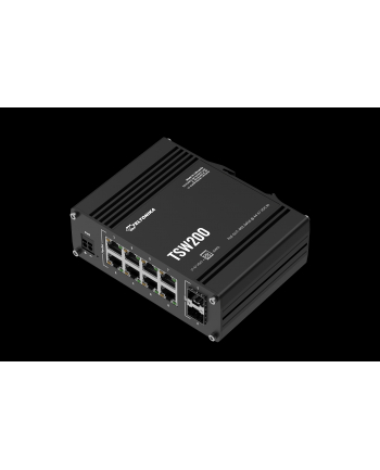 teltonika Przełącznik przemysłowy TSW200 2xSFP 8xGigabit Ethernet 8xPoE+DIN