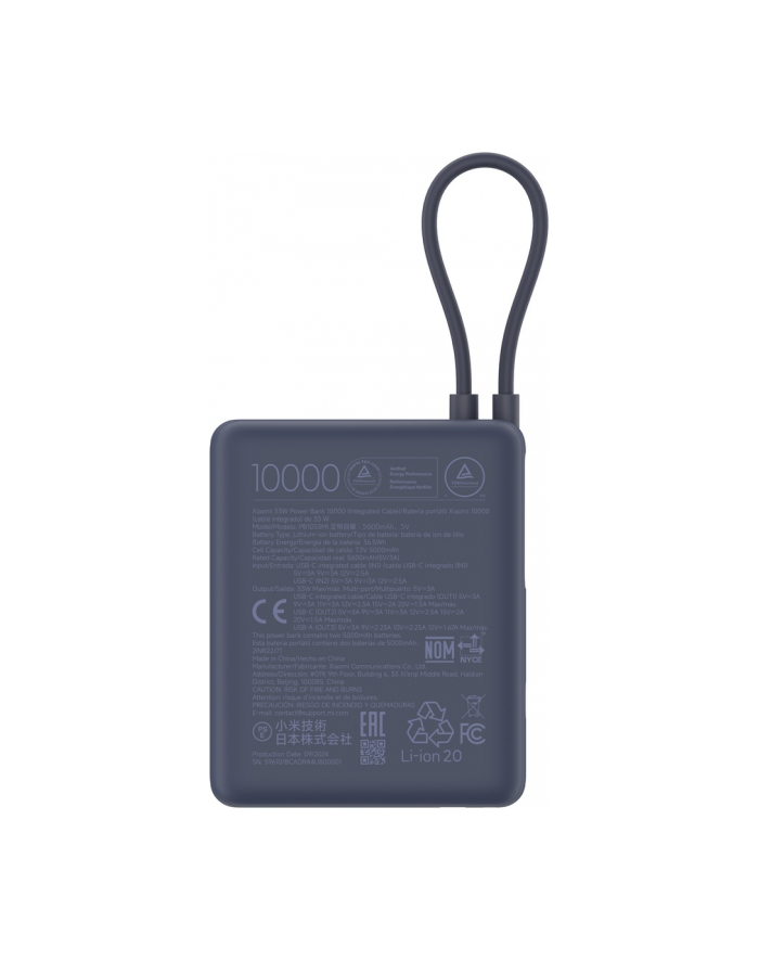 xiaomi Powerbank 33W 10000mAh Niebieski główny