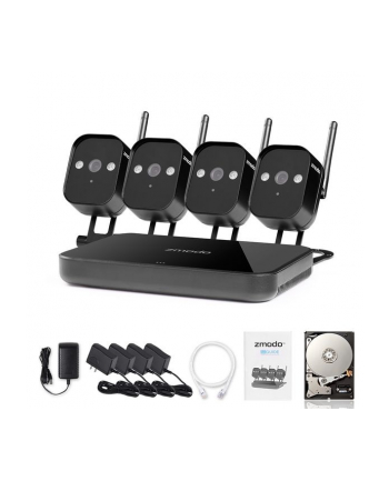Zmodo Zestaw Do Monitoringu Wideo 720P Wifi Mini Nvr 4 Ip Cam 1Tb Hdd (0889490007467) (ZMODO0889490007467) nr 2
