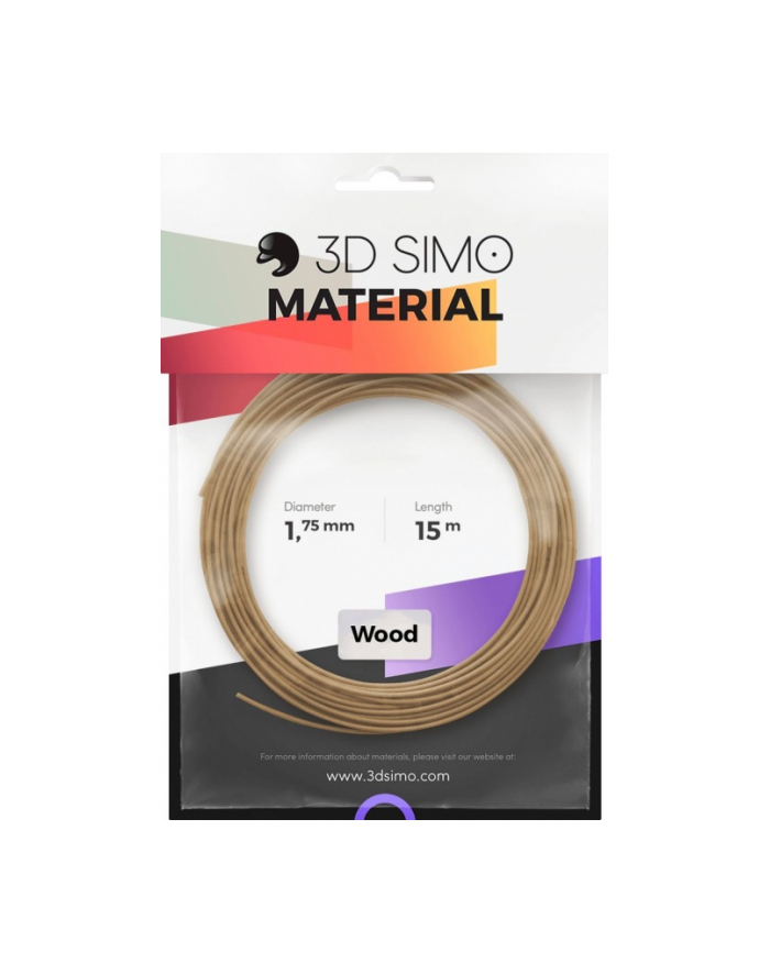 3D SIMO FILAMENT DO DRUKAREK 3D   3DSIMO WOOD HOLZ BRAUN   1.75 MM DREWNO 40 G główny