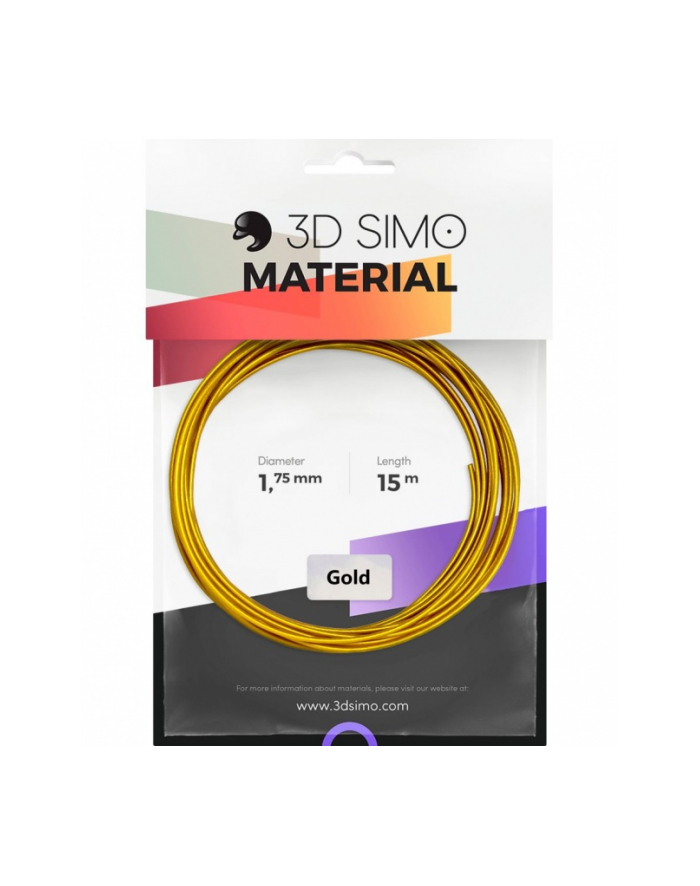 3D SIMO FILAMENT DO DRUKAREK 3D   3DSIMO GOLD   1.75 MM ZŁOTY 40 G główny