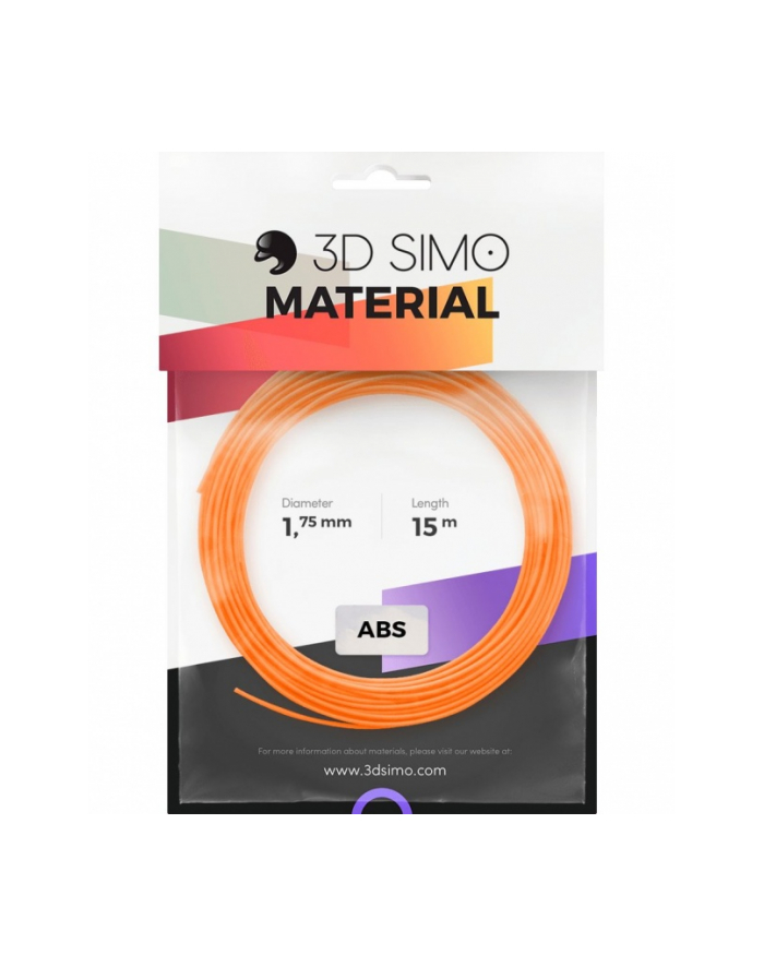 3Dsimo Filament ABS 3x5m Pomarańczowy Czarny Biały G3D3009 główny